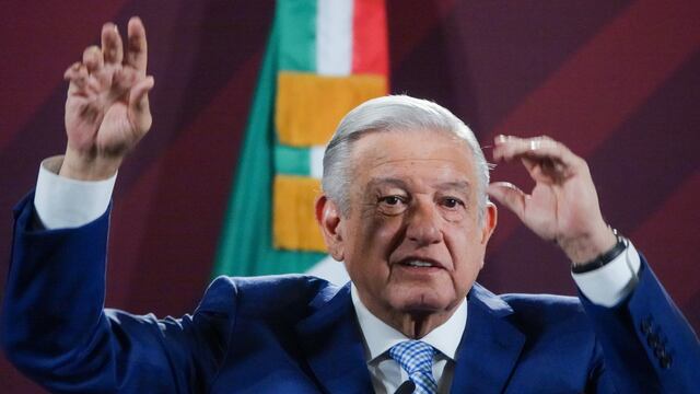 Andrés Manuel López Obrador durante la conferencia matutina desde Palacio Nacional