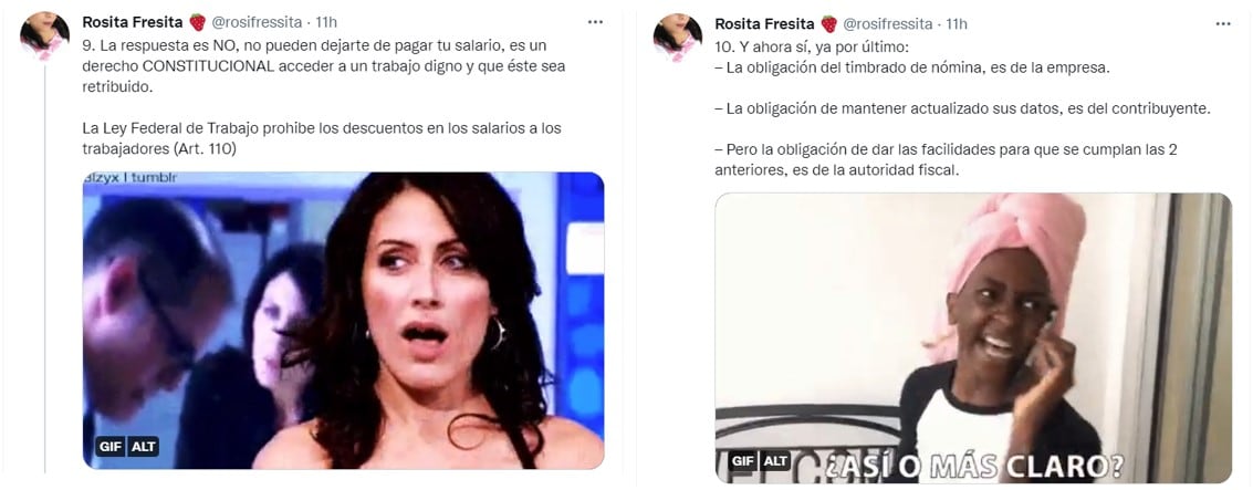 Hilo de Twitter sobre la Constancia de Situación Fiscal