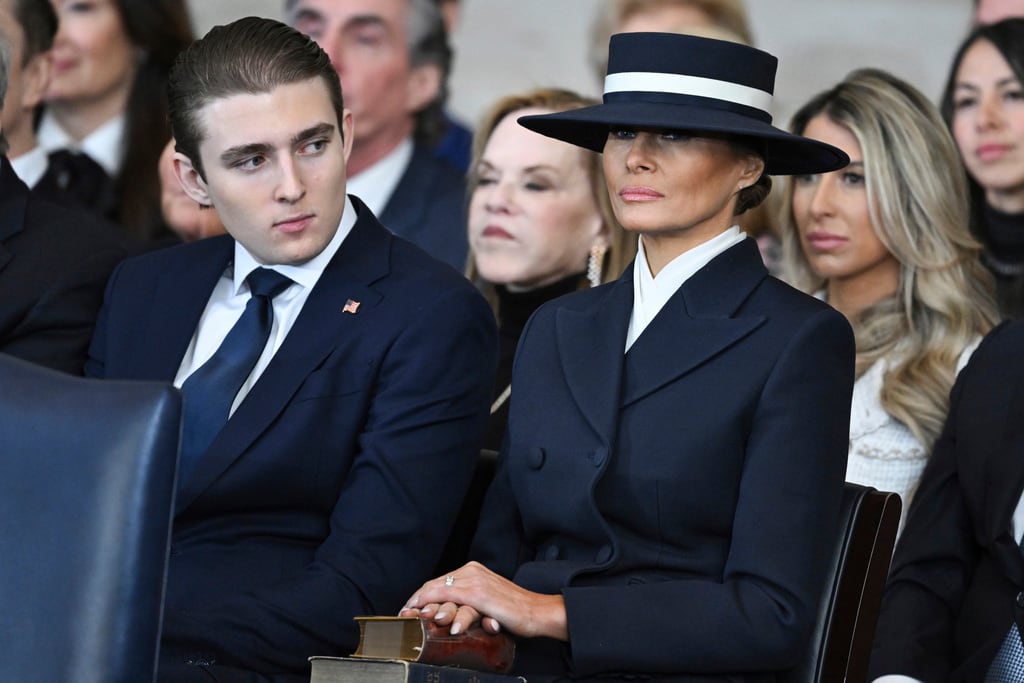 Melania Trump y su hijo Baron Trump