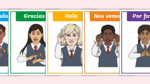 Hola, frase de cortesía en lenguaje de señas mexicano