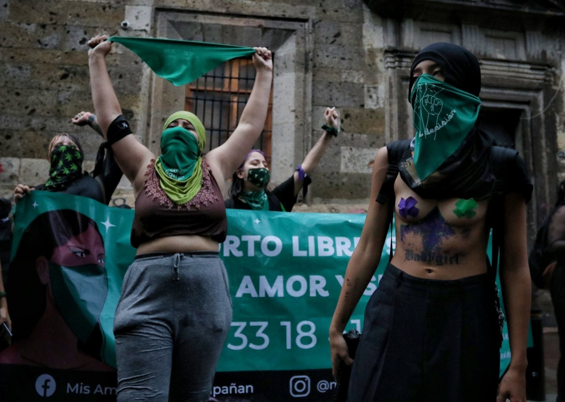 Protesta por el aborto legal en Guadalajara