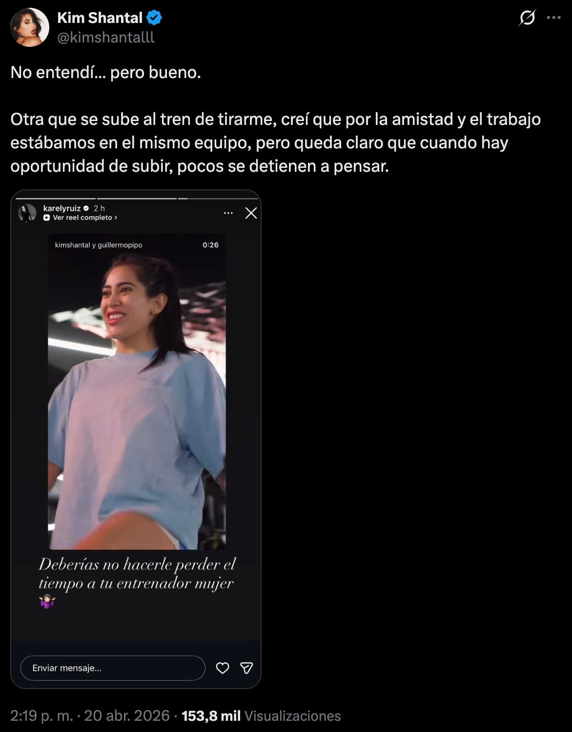 Kim Shantal y Karely Ruiz pelean en redes sociales previo al anuncio de Supernova: Génesis