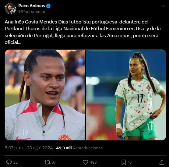 Ana Dias próximo refuerzo de Tigres Femenil.