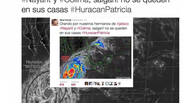 El "bombón asesino" trató de enviar un mensaje positivo a los habitantes de la zona de impacto del huracán Patricia pero, al parecer no entendió los protocolos de seguridad... 