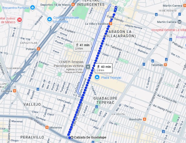 Ruta de Marcha Nacional del Dr. Simi