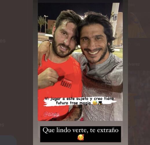 Gignac con Damián Álvarez