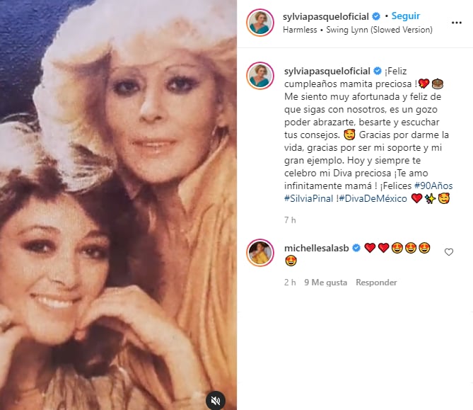 Sylvia Pasquel felicita a Silvia Pinal por su cumpleaños.