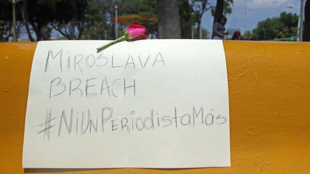 Asesinato de Miroslava Breach. Protesta a un mes del hecho.