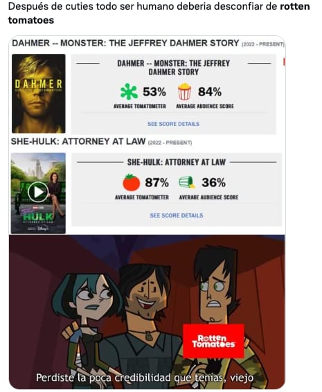 Memes de Rotten Tomatoes por malas críticas a Black Adam