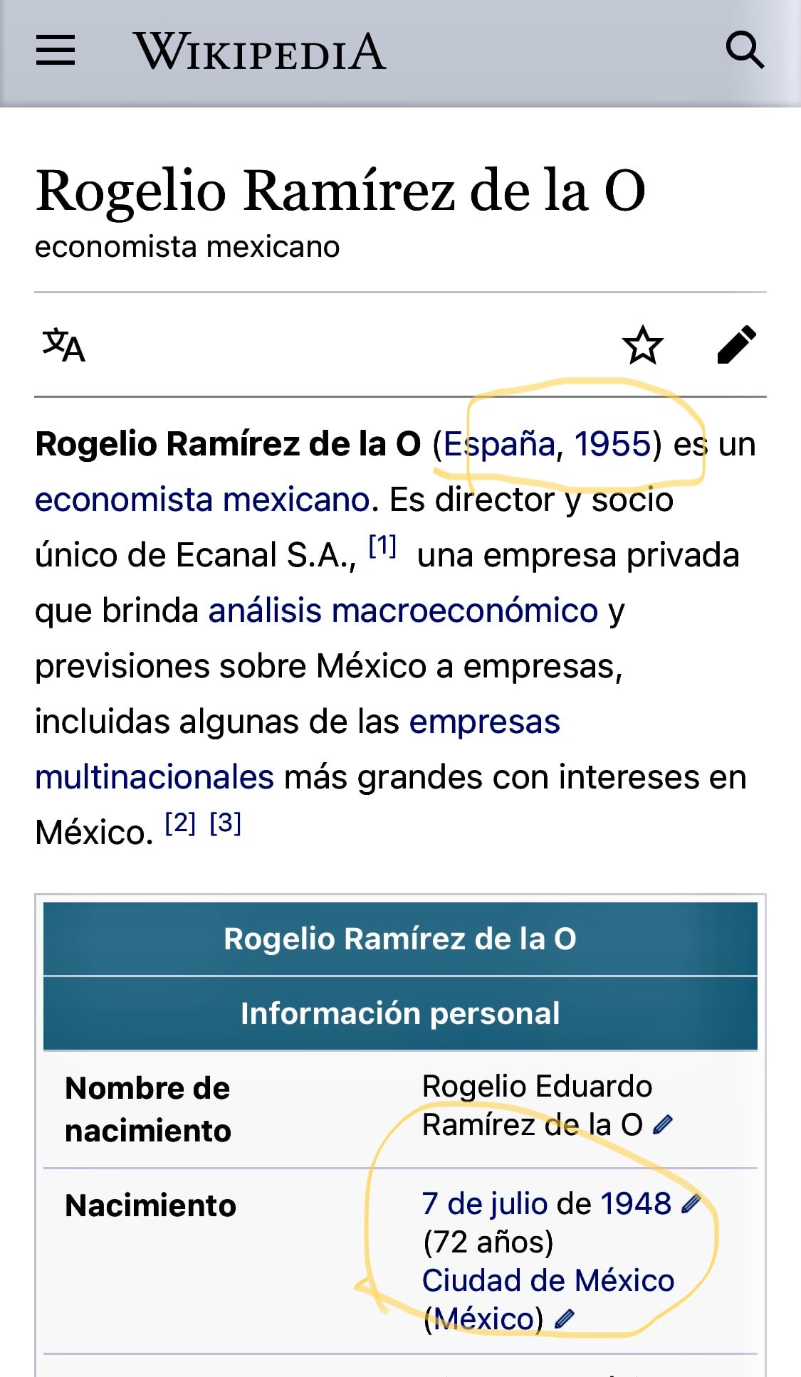 Confusa información