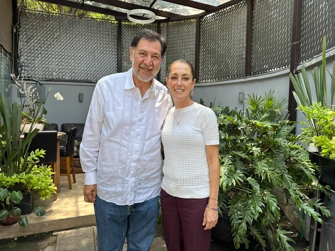 Gerardo Fernández Noroña y Claudia Sheinbaum