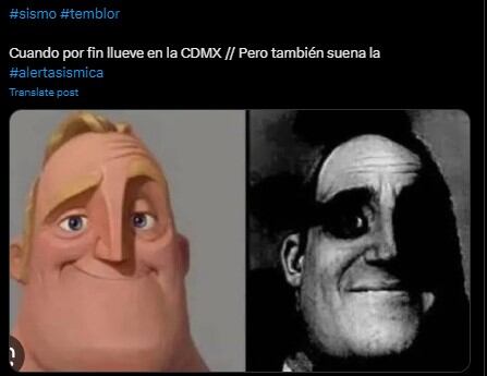 Memes sismo y lluvia en CDMX