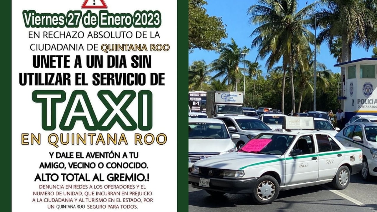 Piden no usar taxis en Cancún ante ataques a Uber y DiDi