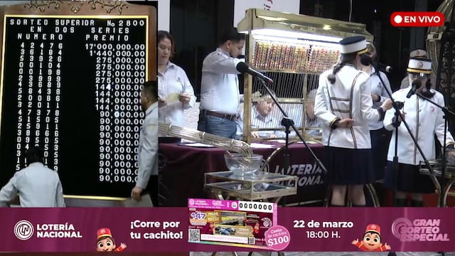Sorteo Superior 2800 de la Lotería Nacional