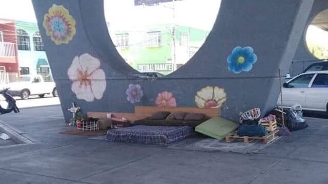 "Recámara" de una persona sin hogar