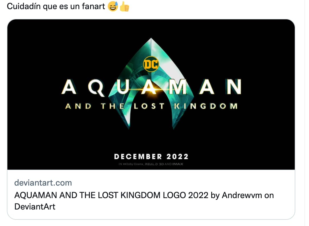 Supuesto nuevo logo de 'Aquaman: The Lost Kingdom'