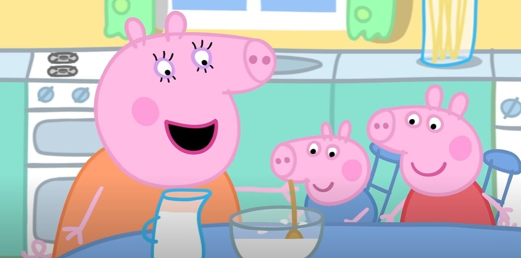 Peppa Pig cocinando