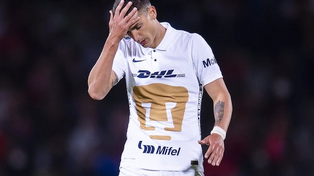 Juan Ignacio Dinenno en un partido de Pumas