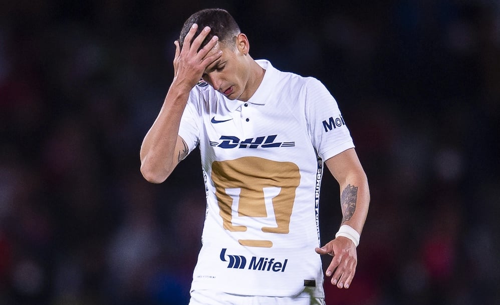 Juan Ignacio Dinenno en un partido de Pumas