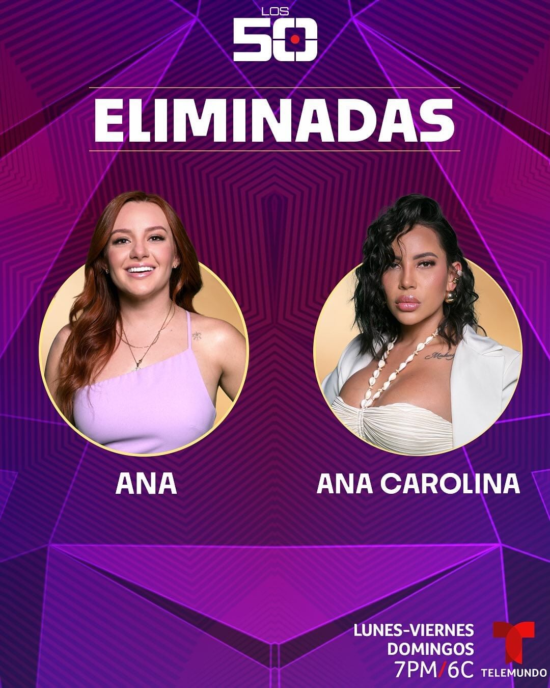Eliminadas Los 50 de Telemundo