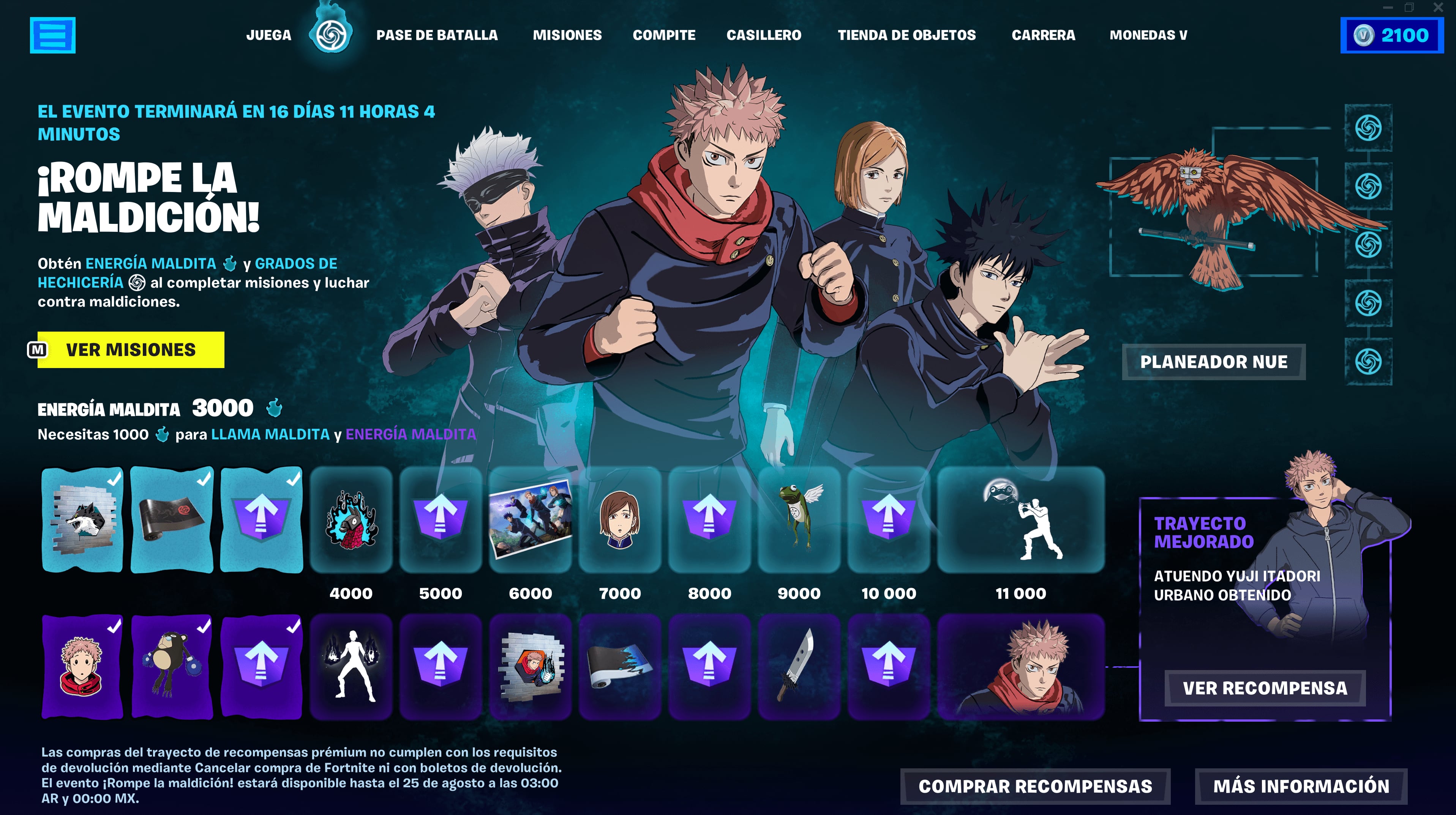 Skins Fortnite x Jujutsu Kaisen