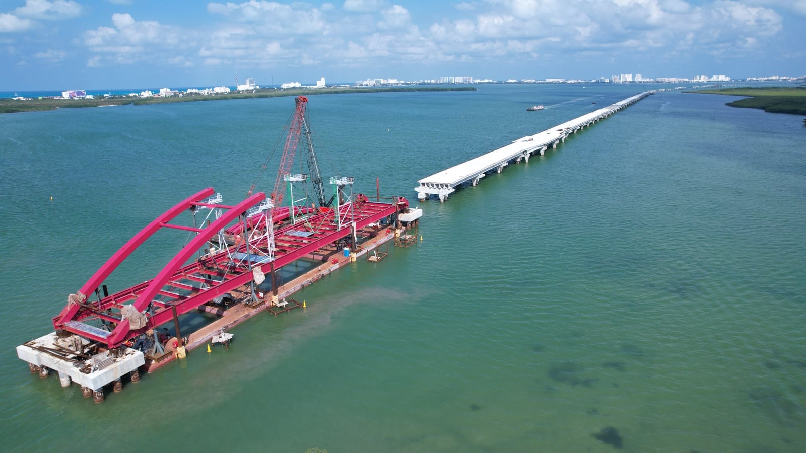 Construcción del Puente Vehicular Nichupté en Cancún