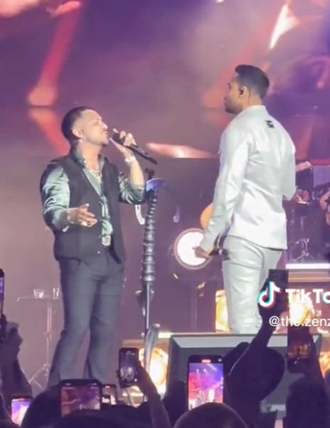 Christian Nodal y Romeo Santos; comparativa de su estatura.
