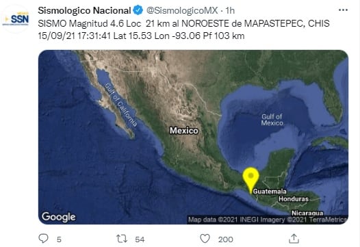 Sismo en Chiapas