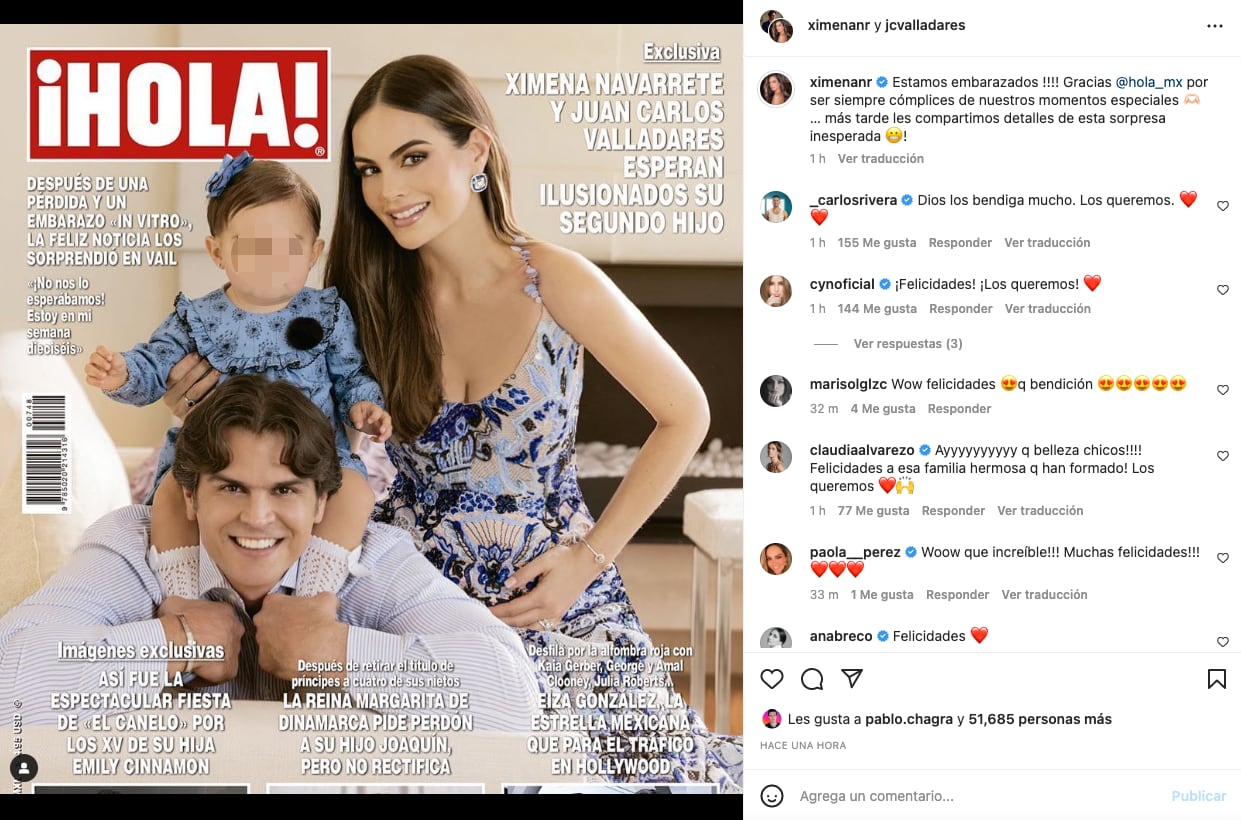 Ximena Navarrete anuncia segundo embarazo