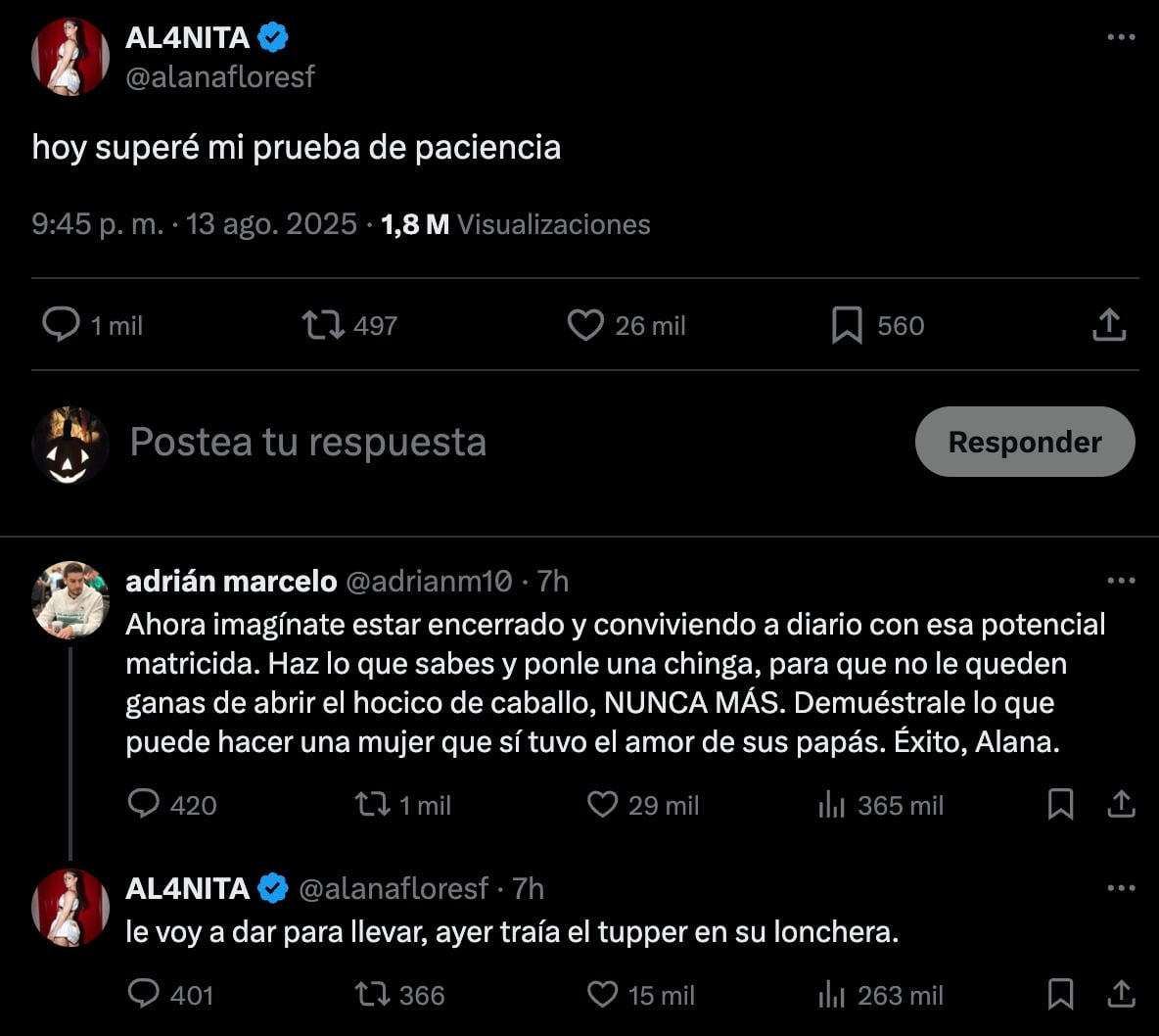 Adrián Marcelo responde el mensaje de Alana Flores contra Gala Montes