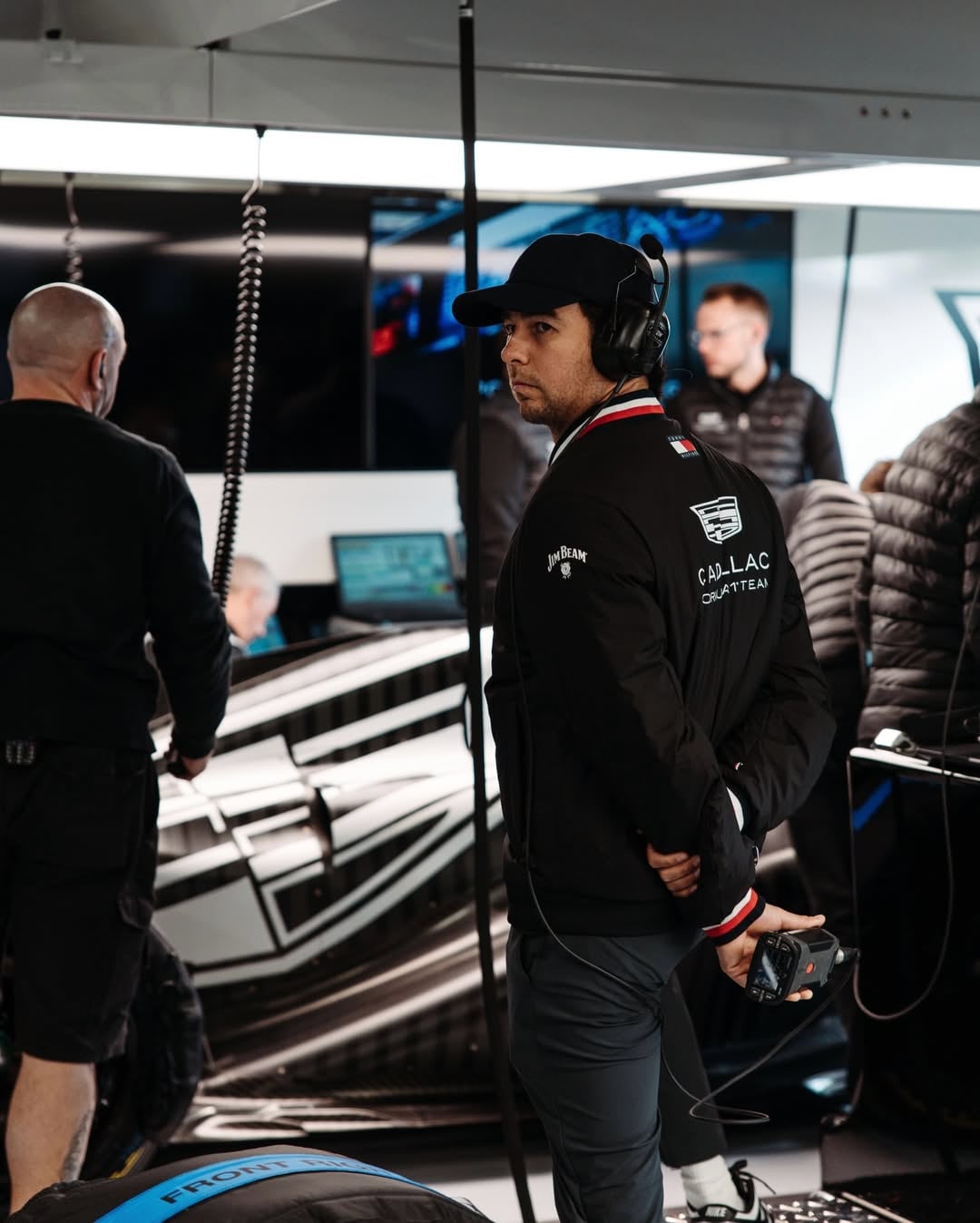 Checo Pérez en su primer día de test con Cadillac