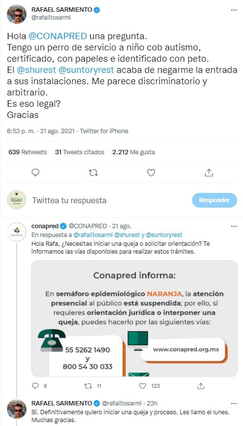 Consulta de Rafael Sarmiento a la Conapred
