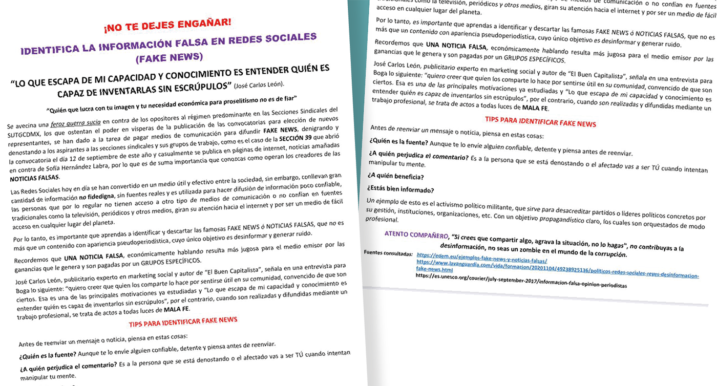 Comunicado SUTGCDMX