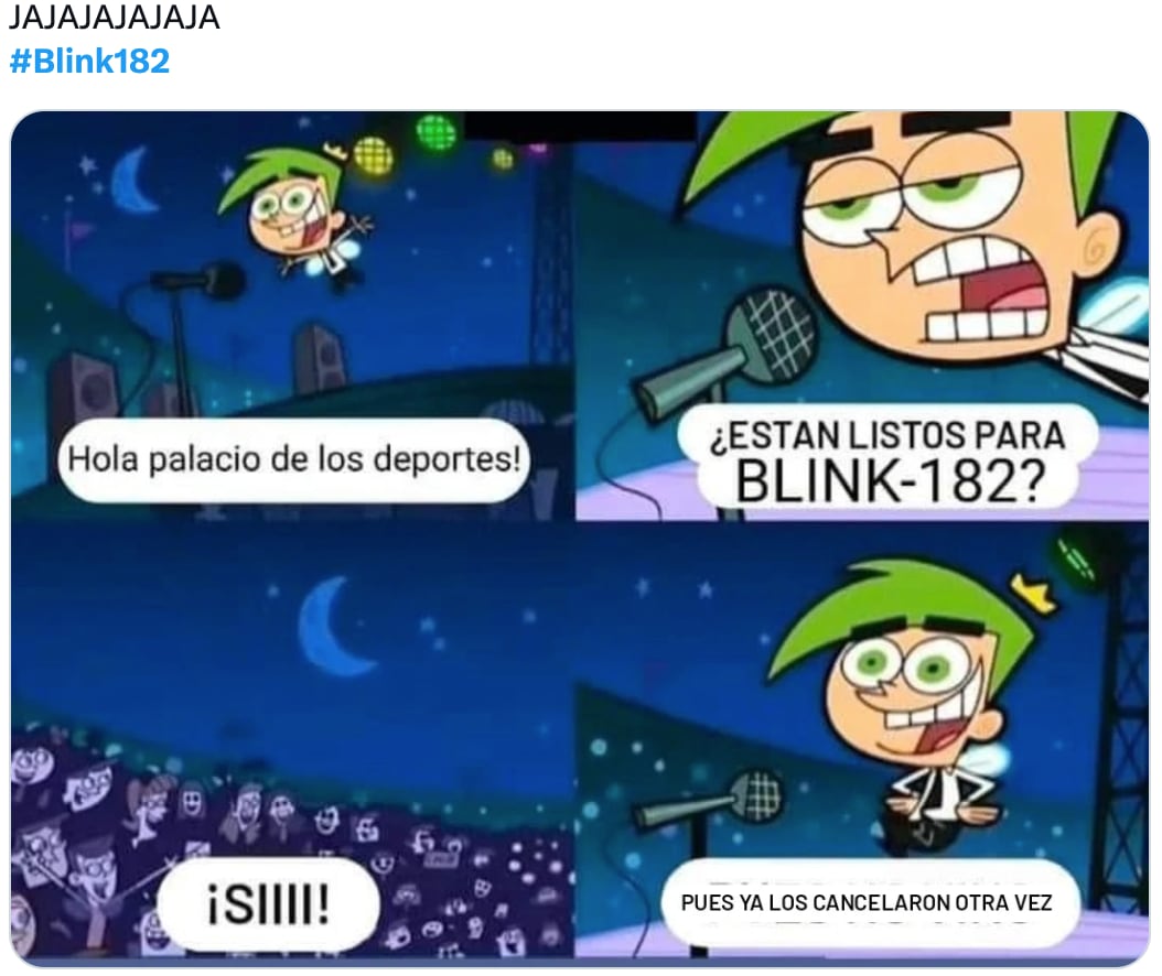 Memes de la cancelación de los conciertos de Blink 182