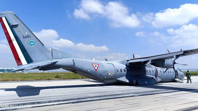Avión militar de la Fuerza Aérea aterrizó de emergencia en el AIFA