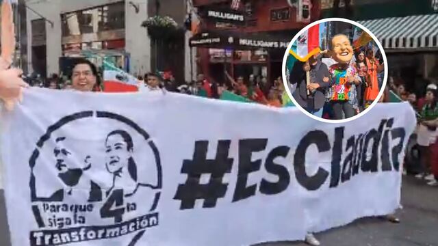 Migrantes apoyan a Claudia Sheinbaum