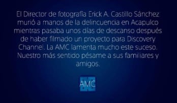 AMC confirma homicidio del fotógrafo Erick Castillo Sánchez