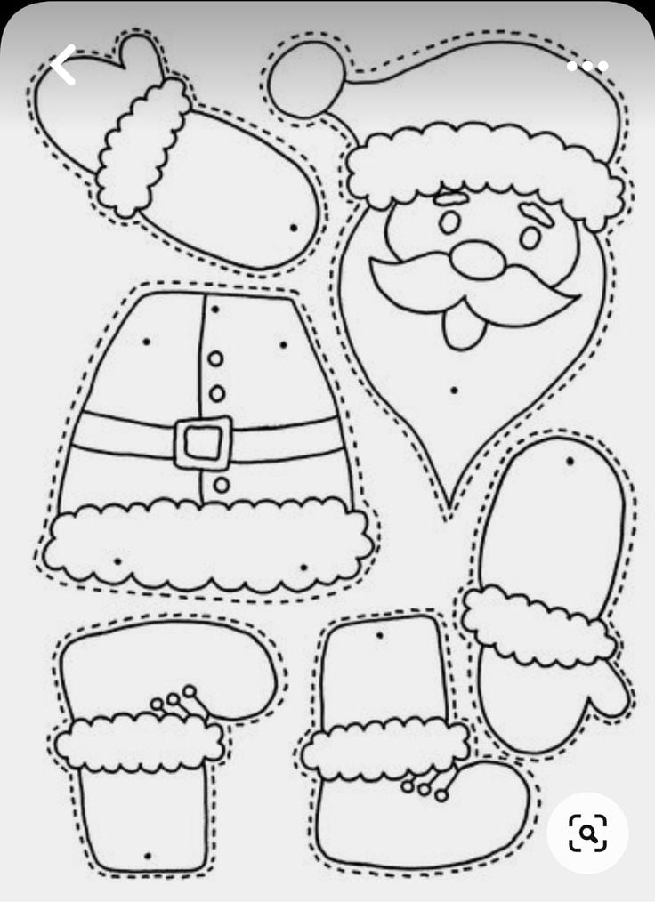 Santa Claus para colorear y armar: 6 plantillas bonitas para imprimir en Navidad