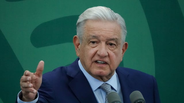 Andrés Manuel López Obrador durante la conferencia matutina desde el búnker del SSPC