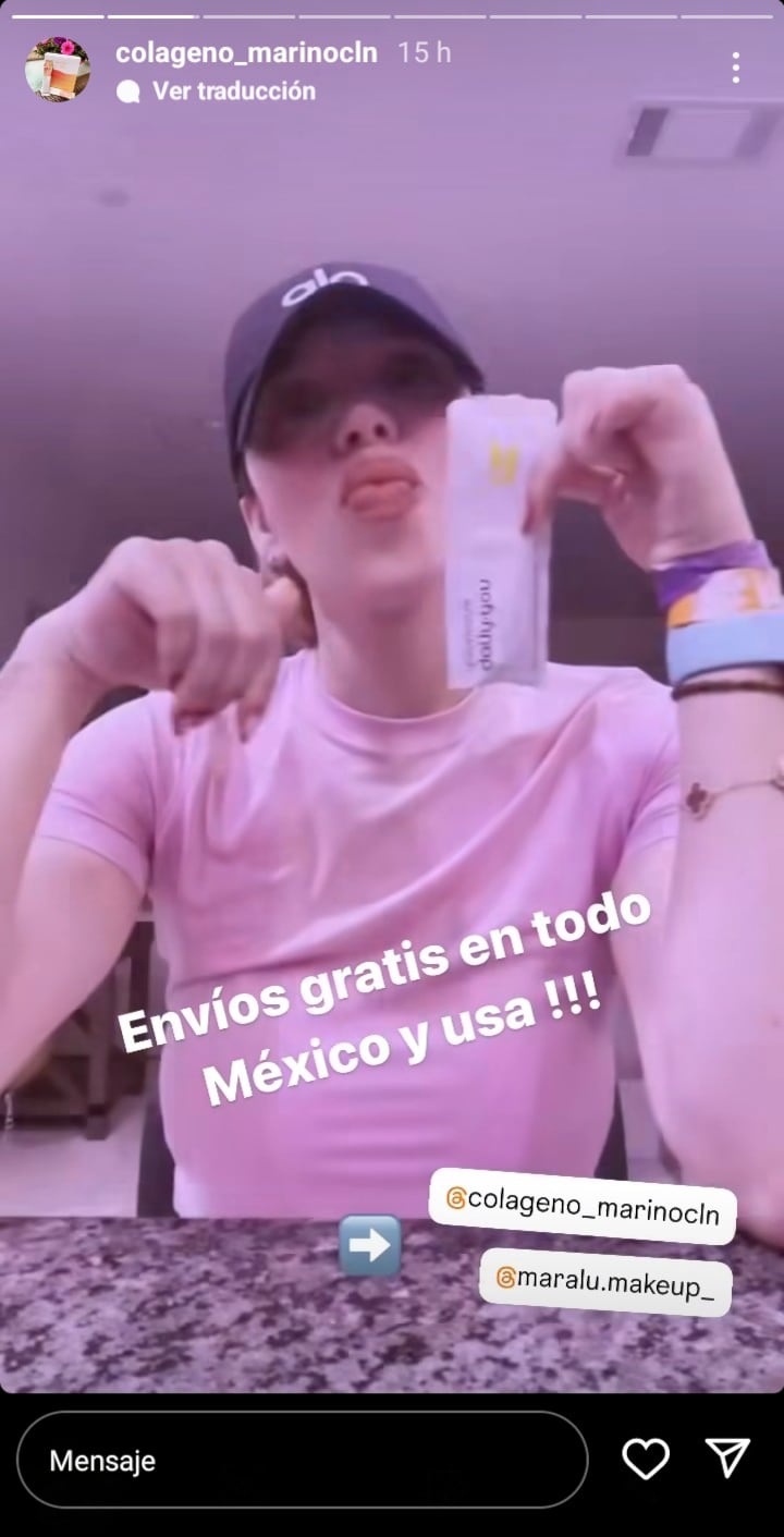 Emma Coronel Aispuro presume su colágeno