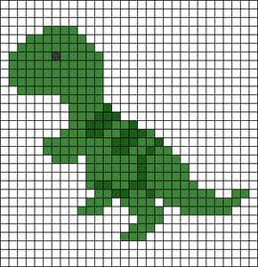 Dinosaurio de George en punto de cruz