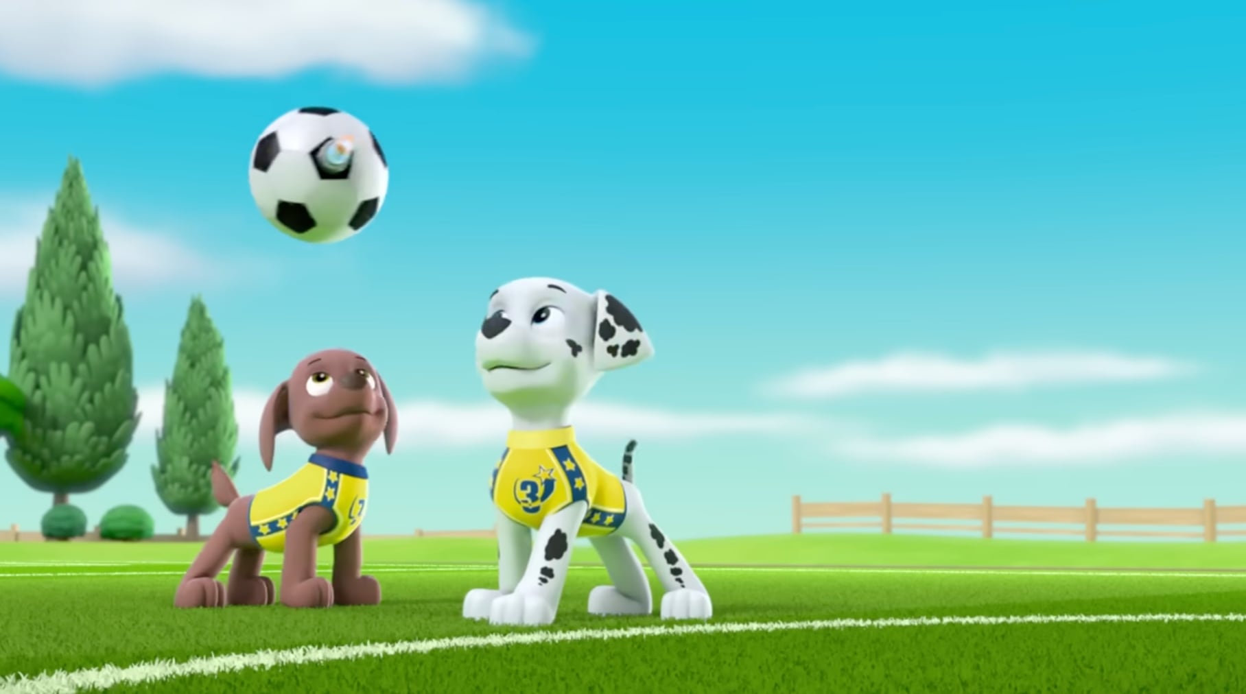Capítulo de Paw Patrol por inicio de Champions League 2025