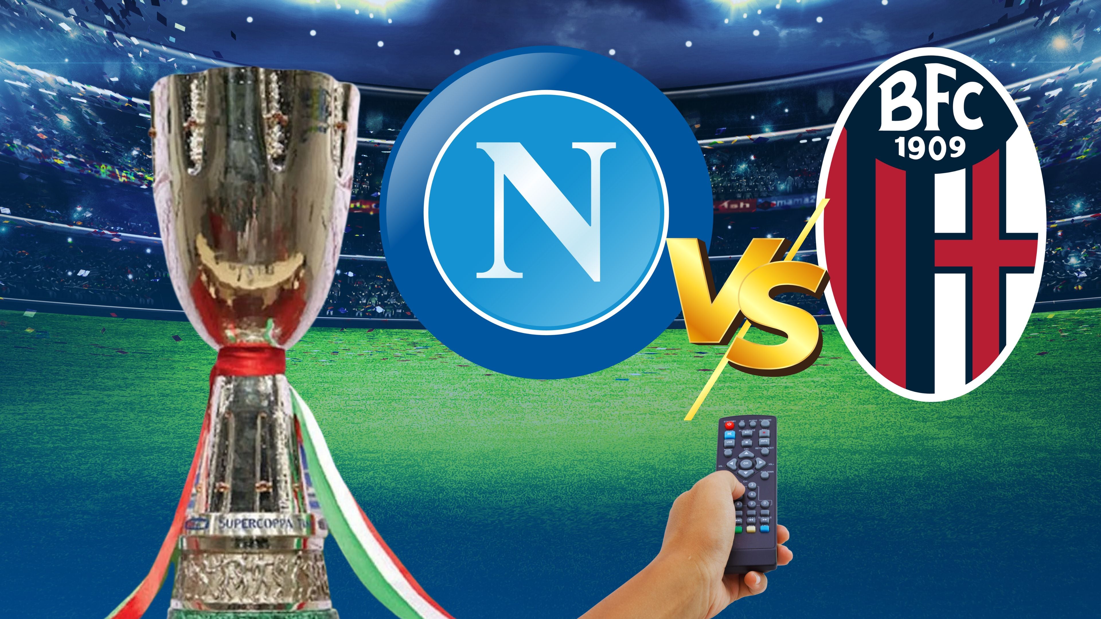 Napoli vs Bolonia: Hora y canal para ver la Final de la Supercopa de Italia 2025