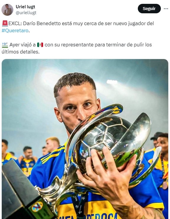Darío Benedetto será jugador del Club Querétaro