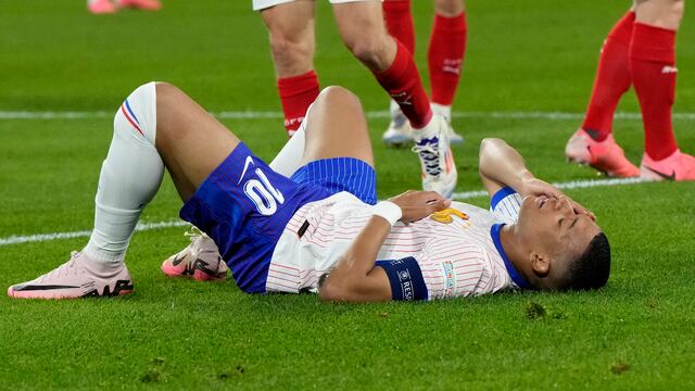 Kylian Mbappé con Francia en la Eurocopa 2024.