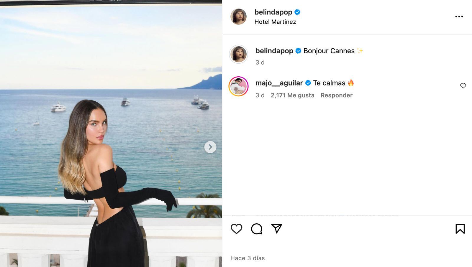 Majo Aguilar chuleó a Belinda y su vestido con el que arrasó en Cannes 2025