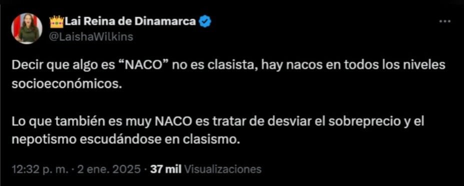 Laisha Wilkins se defiende por llamar “nacos” a los fans de Polymarchs