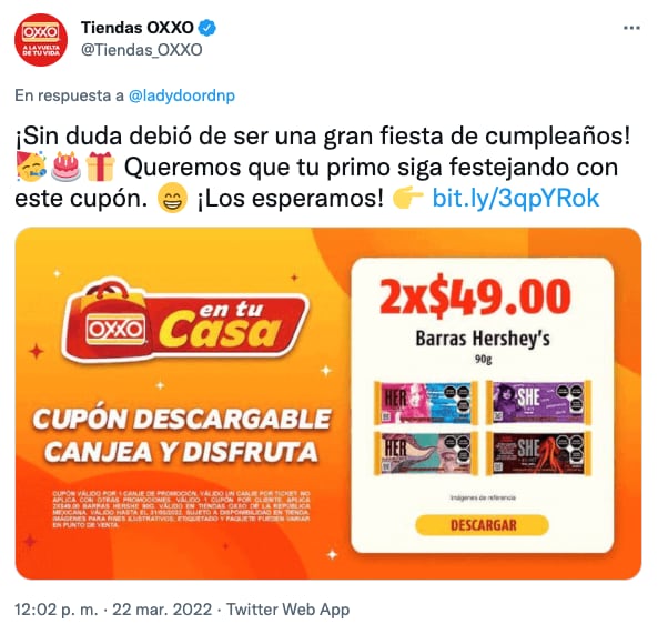 Respuesta de Oxxo a la fiesta temática