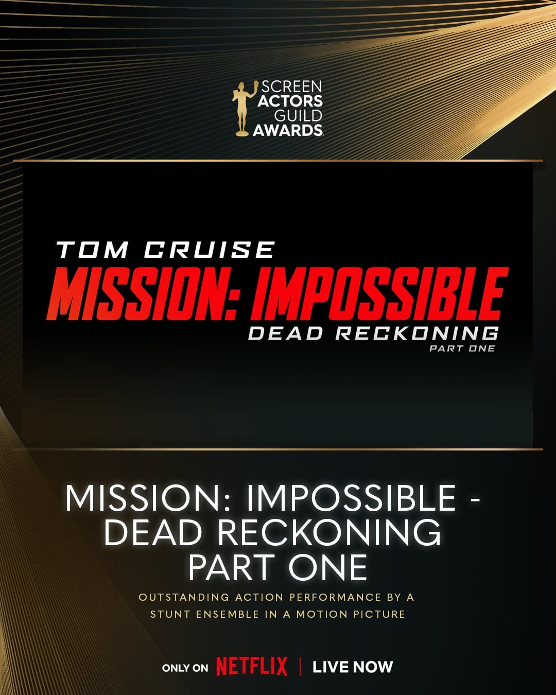 Mission: Impossible, gana a Mejor Elenco de Stunts en los SAG Awards 2024
