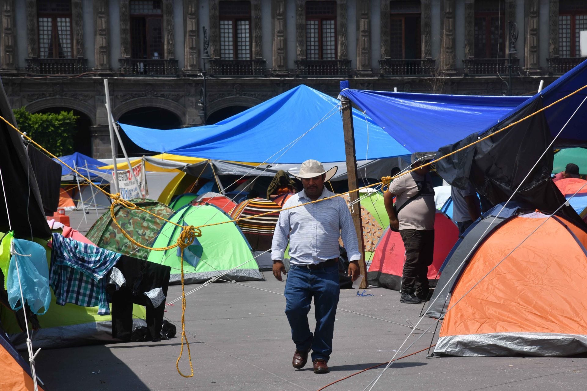 Plantón de la CNTE en el Zócalo